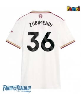 Arsenal Martin Zubimendi #36 Tricou Fotbal Replică 2025-26 Femei Treilea